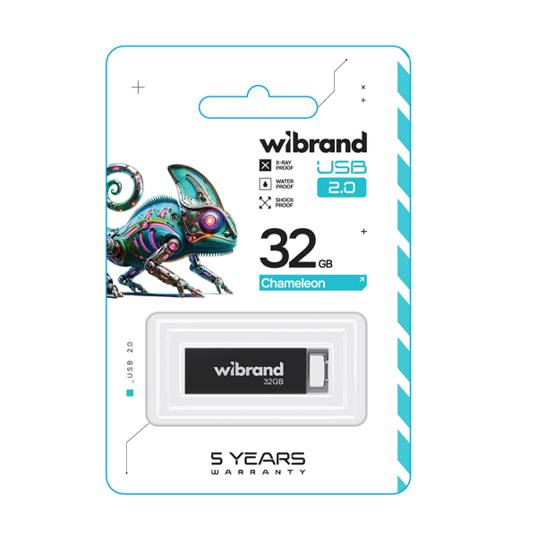 Флешка Wibrand 32GB Chameleon USB 2.0 Black (WI2.0/CH32U6B)