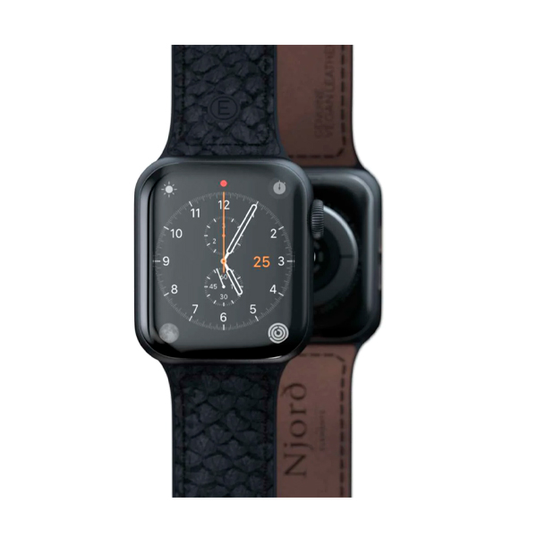 Ремешок Njord Salmon Leather Strap Dark Grey для Apple Watch 41mm/40mm (SL14110)