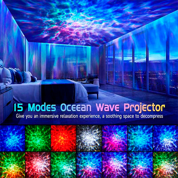 Проектор-нічник Ocean Dream E14A with Bluetooth Biege