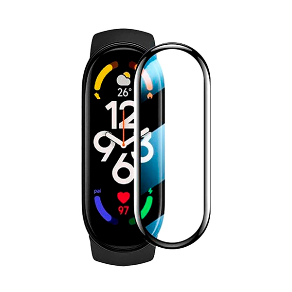 Защитное стекло для Xiaomi Mi Band 8 3D Black Molecule (тех.пак)