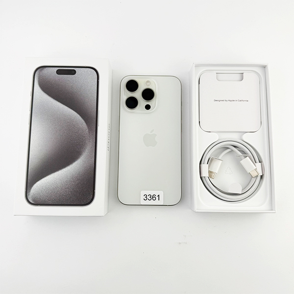 Apple iPhone 15 Pro 128GB White Titanium Б/У №3361 (Стан 8/10)