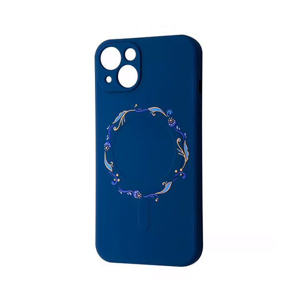 Чохол Wave Minimal Art Case для Apple iPhone 13/14 with MagSafe Blue/Wreath