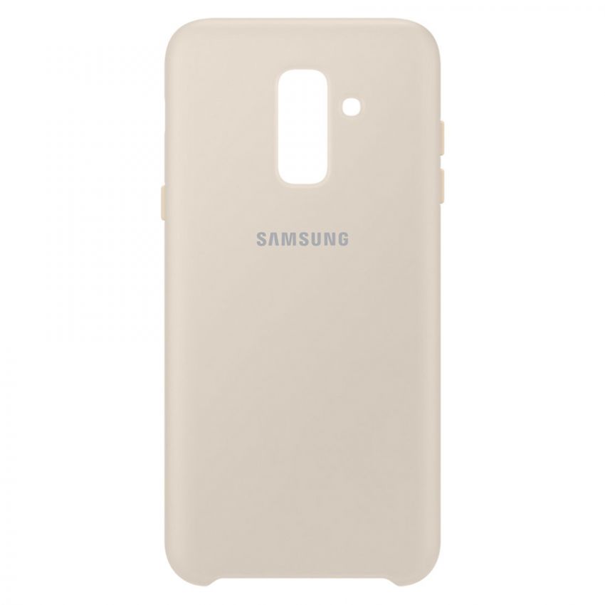 Чехол накладка Samsung A6 Plus 2018 EF-PA605CFEGRU Layer Cover (Gold)