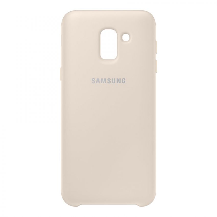 Чехол накладка Samsung J6 2018 EF-PJ600CFEGRU Layer Cover (Gold)