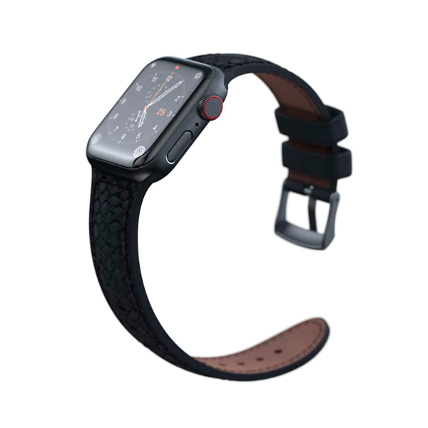 Ремешок Njord Salmon Leather Strap Dark Grey для Apple Watch 41mm/40mm (SL14110)