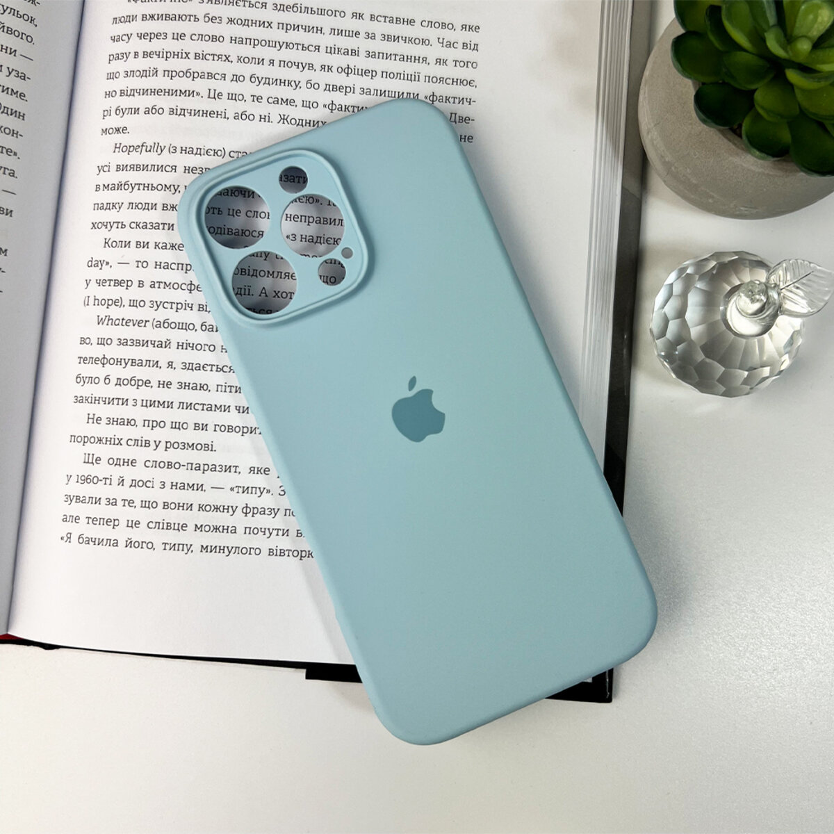 Чохол для смартфона Silicone Full Case AA Camera Protect for Apple iPhone 16 Pro 27,Mist Blue