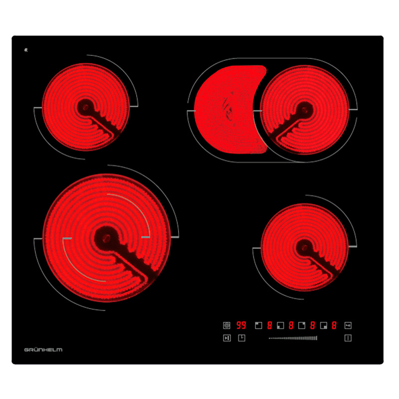 Варильна поверхня GPC 727 BEO склокераміка, 4 конф. (GRUNHELM)