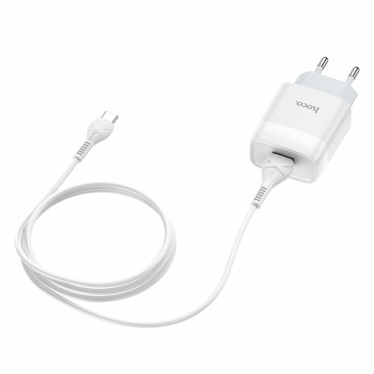 Мережевий зарядний пристрій HOCO C72A Glorious single port charger set(Type-C) 10.5W White