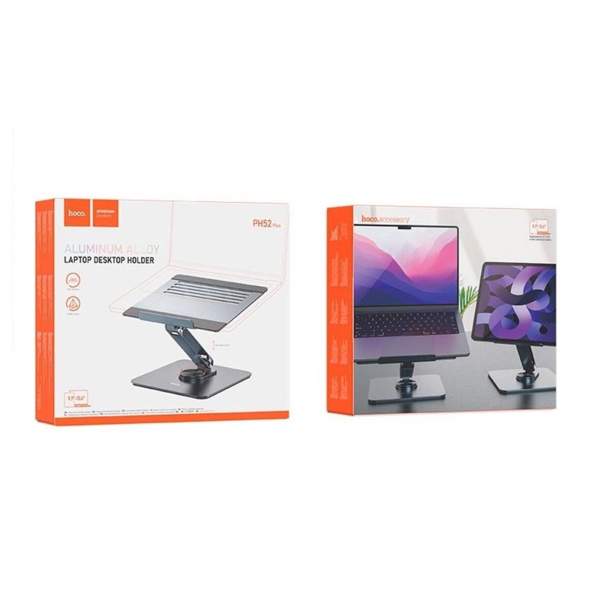 Підставка для планшета HOCO PH52 Might metal rotating tablet desktop holder Metal Gray