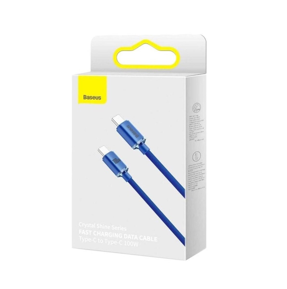 Кабель Baseus Crystal Shine Series Fast Charging Data Cable Type-C to Type-C 100W 1.2m Blue