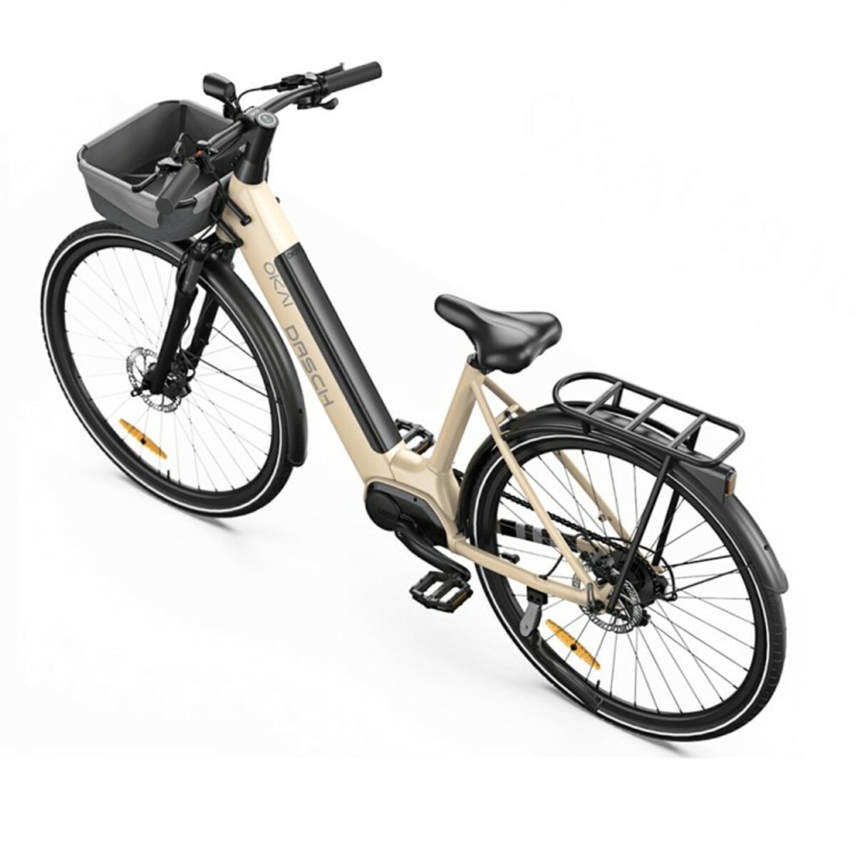 Електровелосипед OKAI EB10 Beige 28', 250(500)W, 14.4Ah, 100km, 25kmh, NFC, App, 29kg