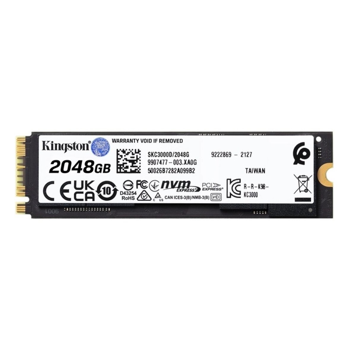 Накопичувач SSD M.2 Kingston KC3000 2048GB NVMe 2280 PCIe 4.0 x4 3D NAND TLC