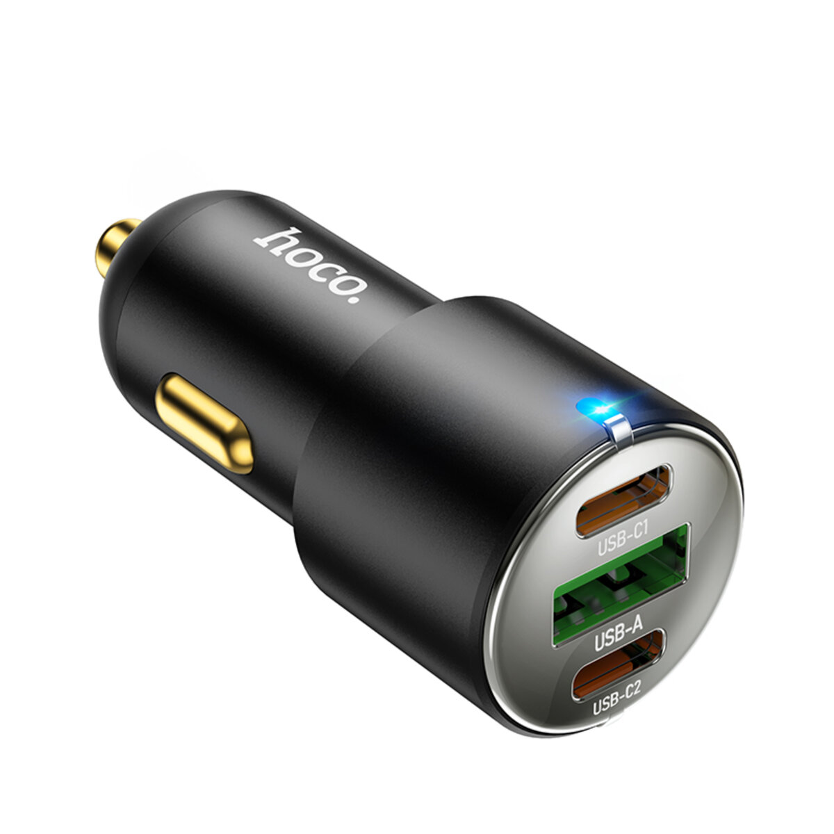 Автомобільний зарядний пристрій HOCO NZ6 PD45W 3-port(2C1A) car charger Black