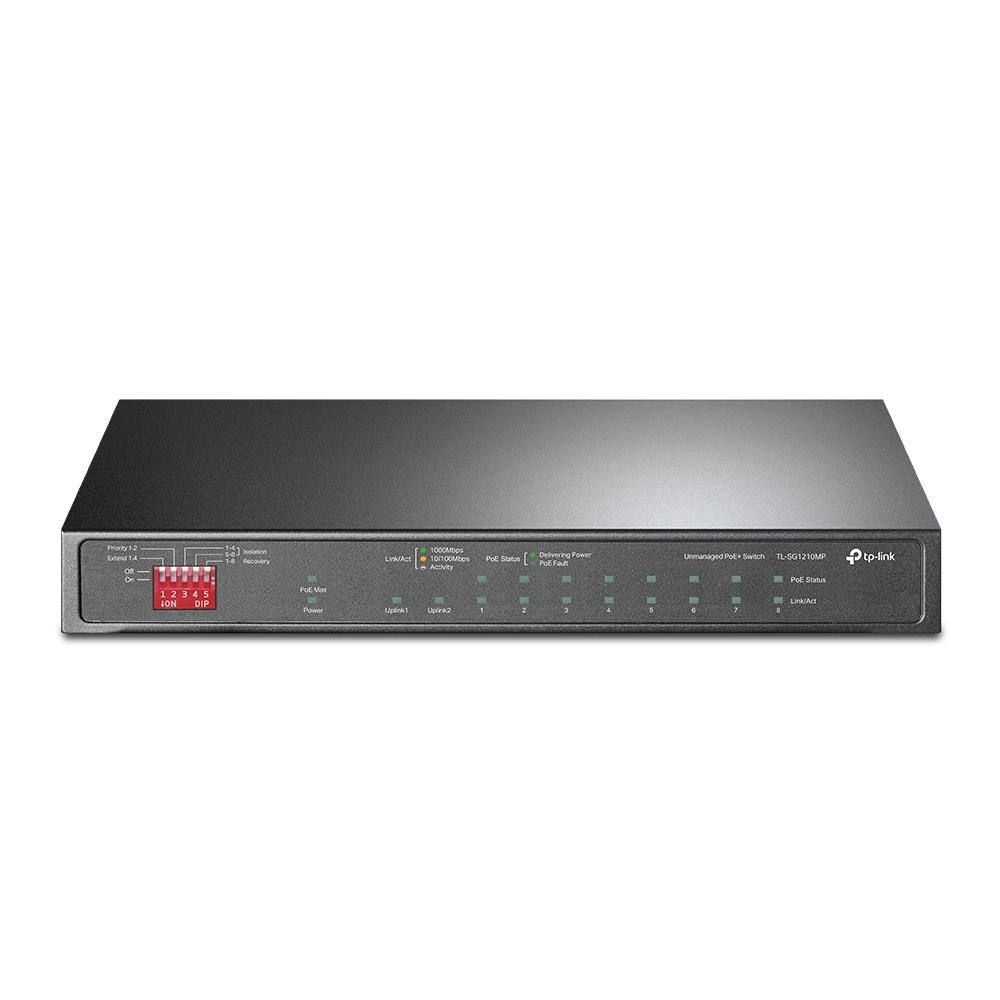 10-портовий гігабітний комутатор з 8 РоЕ+ портами, TL-SG1210MP TP-LINK