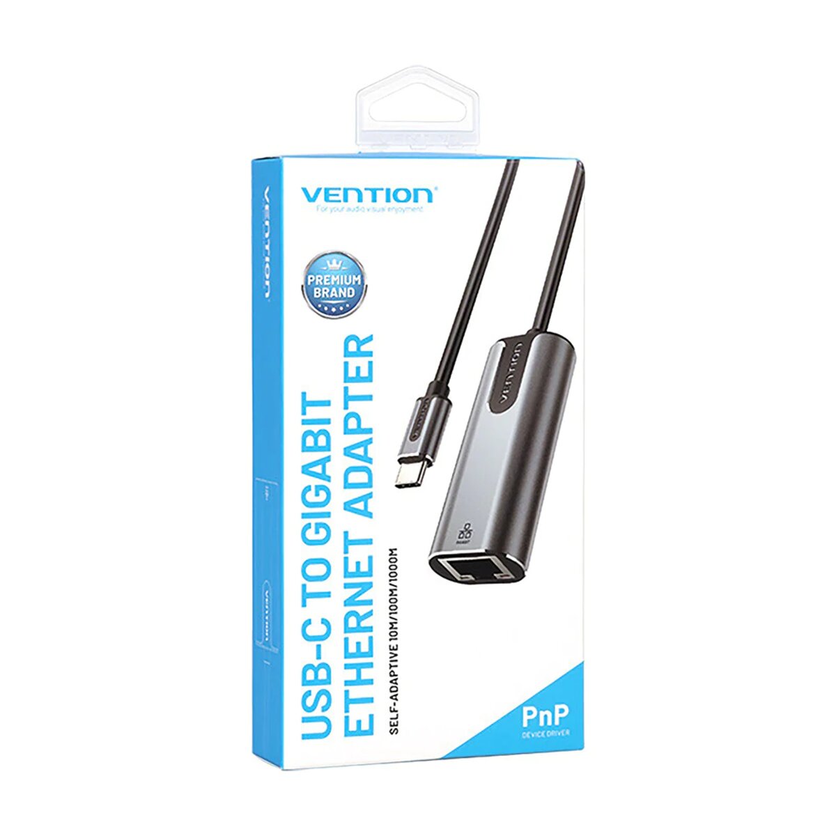 Адаптер Vention USB-C to Gigabit Ethernet Adapter 0.15M Gray Aluminum Alloy Type (CFNHB)