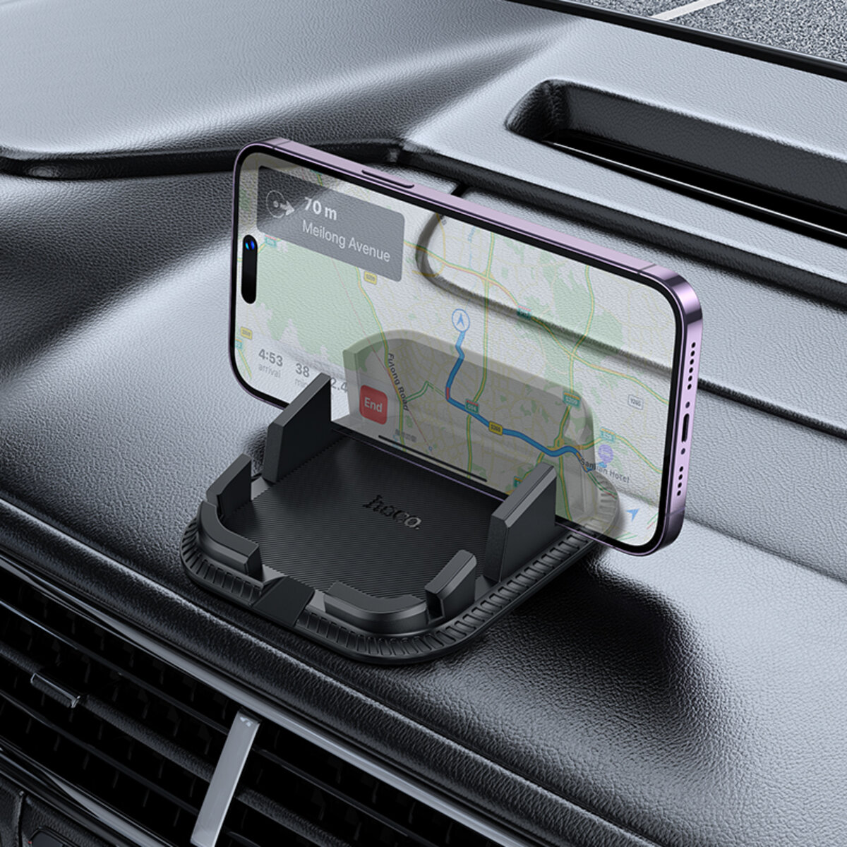 Автотримач для телефона HOCO H39 Cheetah dashboard car holder Black