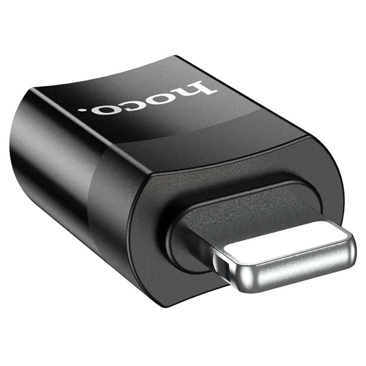 Адаптер HOCO UA17 iP Male to Type-C female USB2.0 adapter Black