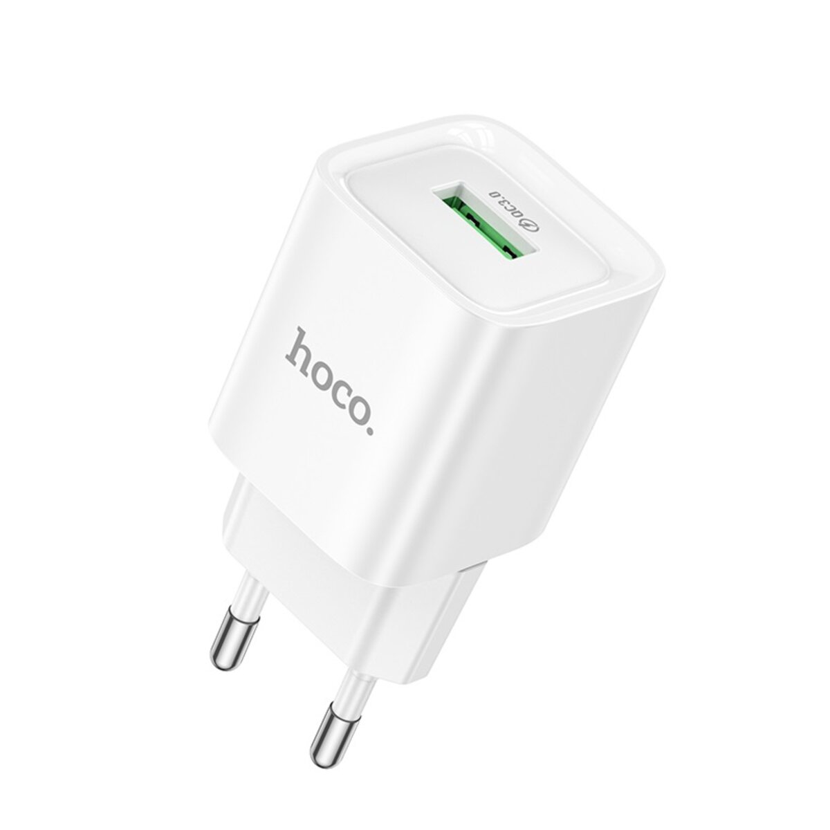 Мережевий зарядний пристрій HOCO C145A Charm single port QC3.0 charger (EU) White