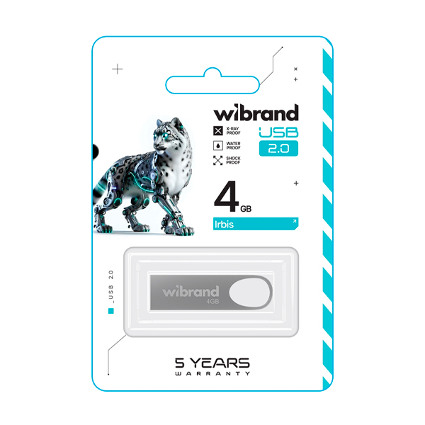 Флешка Wibrand 4GB Irbis USB 2.0 Silver (WI2.0/IR4U3S)