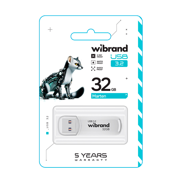 Флешка Wibrand 32 GB Marten White USB 3.2 (WI3.2/MA32P10W)