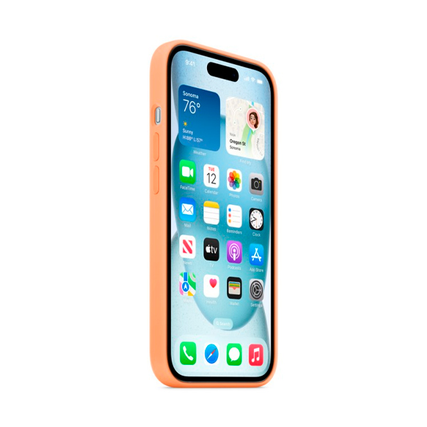 Чехол Apple iPhone 15 Plus Silicone Case with MagSafe Orange Sorbet (MT173) UA