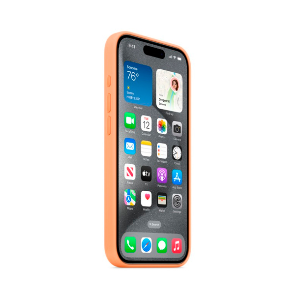 Чохол Apple iPhone 15 Pro Silicone Case with MagSafe Orange Sorbet (MT1H3)