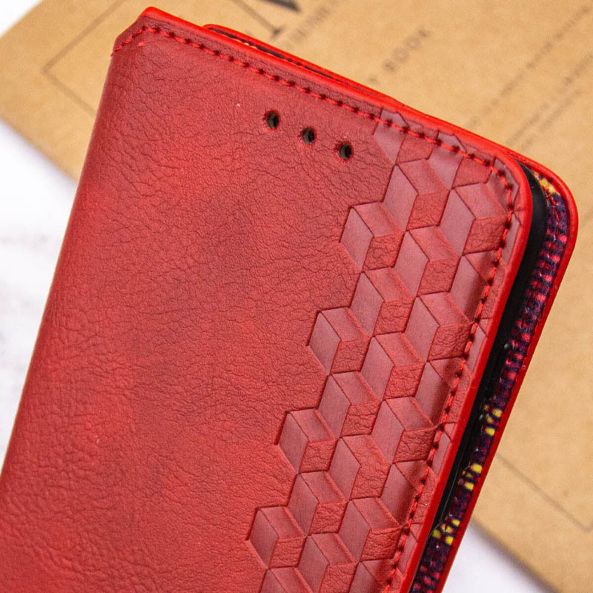 Чохол-книжка для смартфона Rubic Leather for Xiaomi Redmi Note 13 4G Red