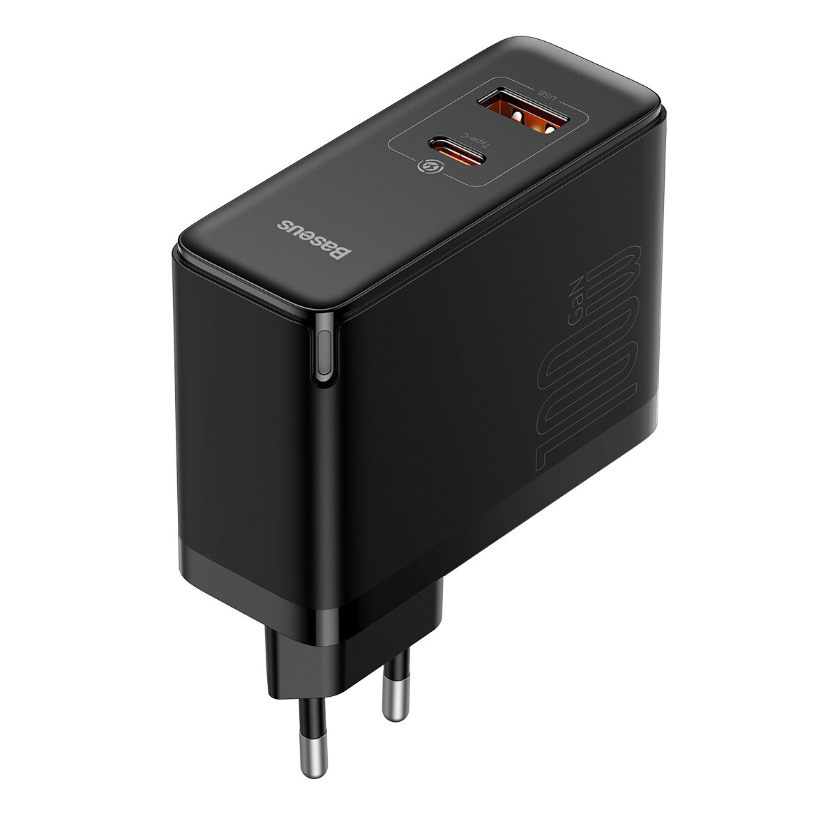 МЗП Baseus GaN5 Pro Fast Charger C+U 100W (Cable Type-C  to Type-C 100W(20V/5A) 1m) Black