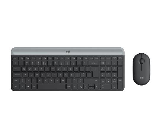 Комплект (клавіатура, мишка) бездротовий Logitech MK470 Graphite USB (920-009204)