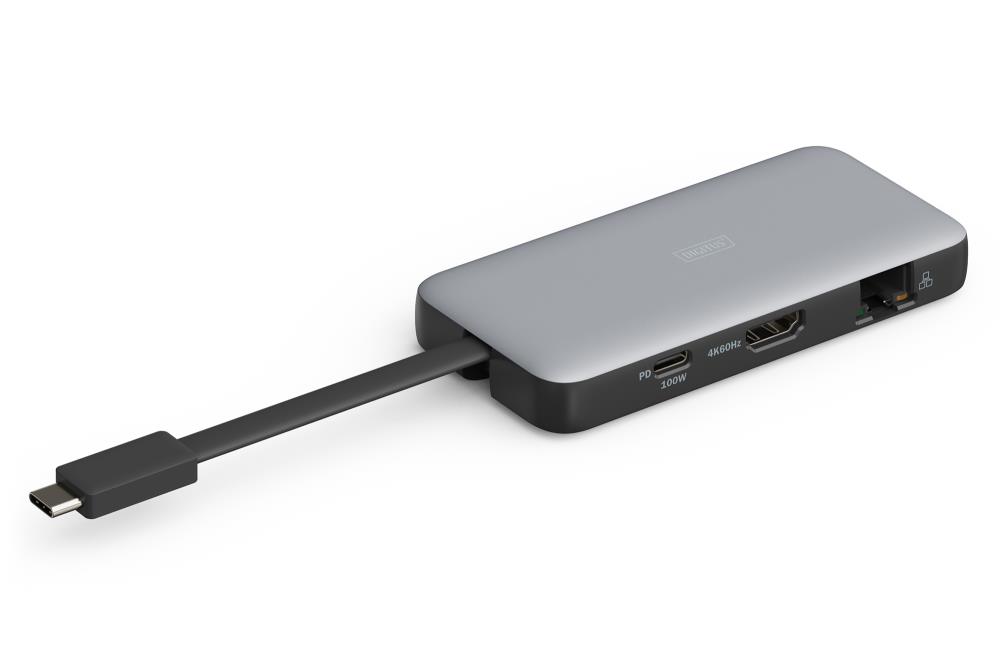 Док-станція USB-C, 7 портів, 1xHDMI, 2xUSB 3.2 Gen 1, 1xRJ45, 1xSD, 1xMicroSD, 1xPD DA-70916 DIGITUS by ASSMANN
