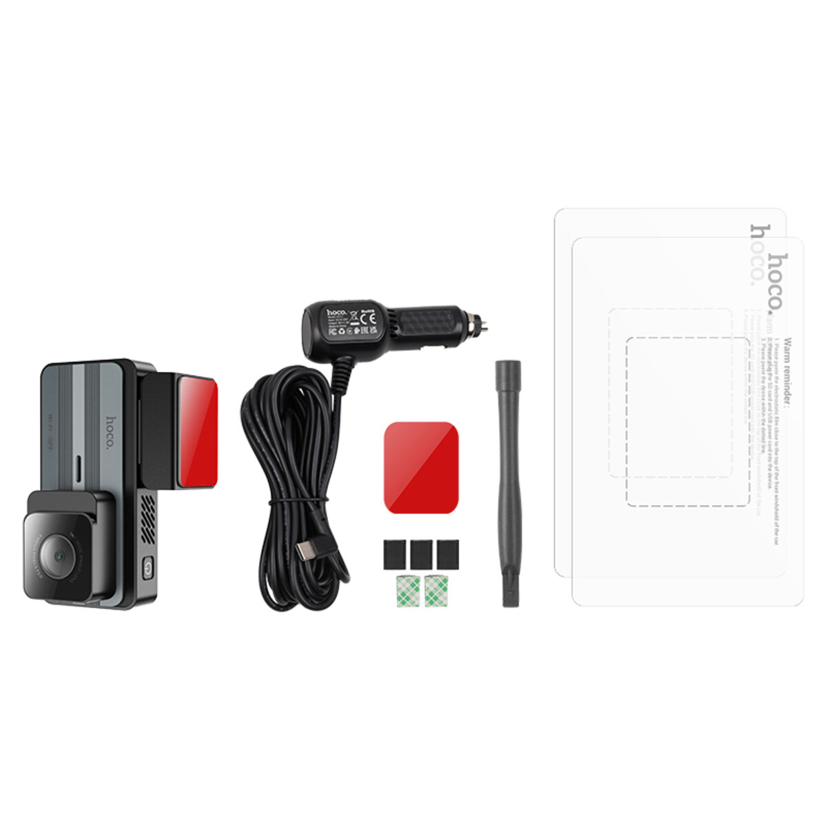 Відеореєстратор HOCO DV11 driving recorder 2K display GPS Silvery Gray