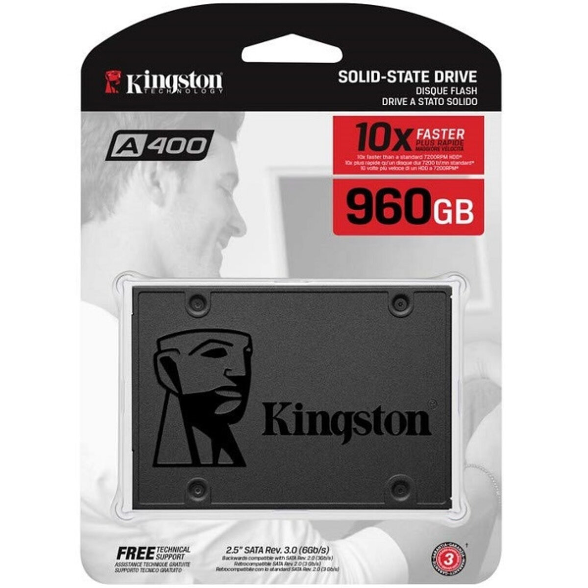 SSD Kingston SSDNow A400 960GB 2.5" SATAIII 3D NAND