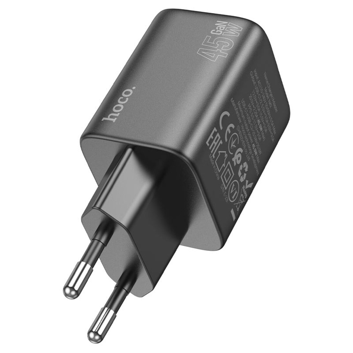 Мережевий зарядний пристрій HOCO N42 Elogiado dual-port PD45W(2C) charger set(C to iP) Black