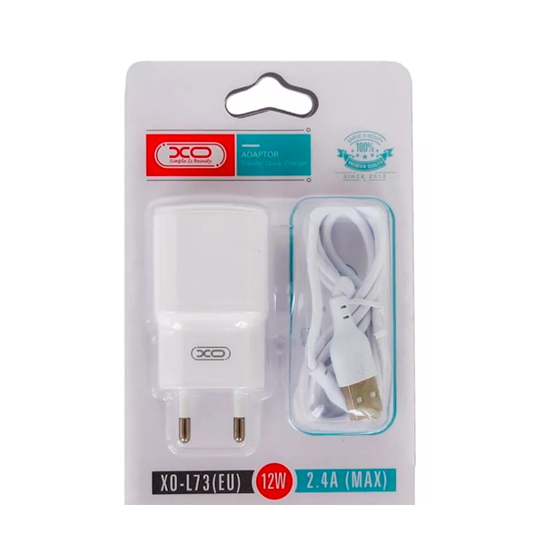 СЗУ XO L73 1USB 2.4A + Micro USB Cable White