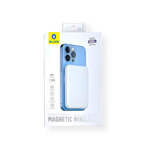 Внешний аккумулятор Blueo Wireless Powebank 10000 mAh White (P010WHT)