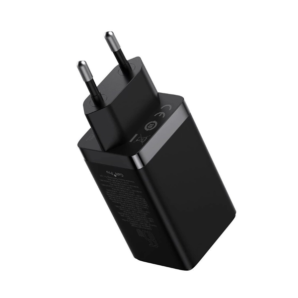 СЗУ Baseus GaN5 Pro Fast Charger 2C+U 65W Black w/Type-C to Type-C (CCGP120201)