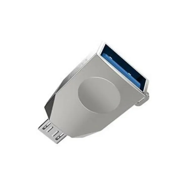 Перехідник Hoco UA10 OTG USB - Micro USB Pearl Nickel
