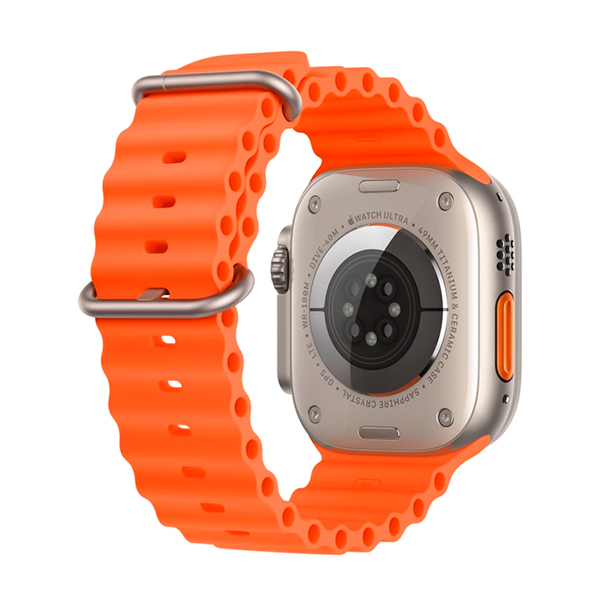 Смарт-годинник Apple Watch Ultra 2 Cellular 49mm Titanium/Orange Ocean Band (MREH3) українська версія