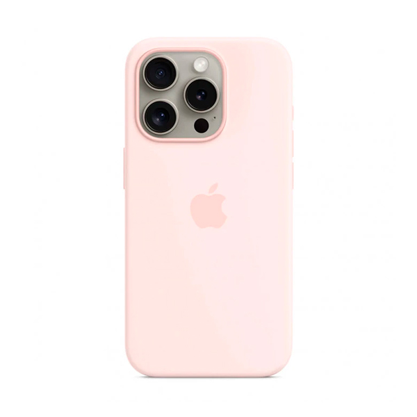 Чохол Apple iPhone 15 Pro Silicone Case with MagSafe Light Pink (MT1F3)