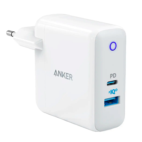 СЗУ Anker PowerPort PD+ 2 – 20W 1xPD & 15W 1xUSB White (A2636G21)