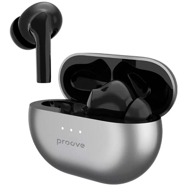 Bluetooth Наушники Proove Woop TWS with ANC (Silver/Black)