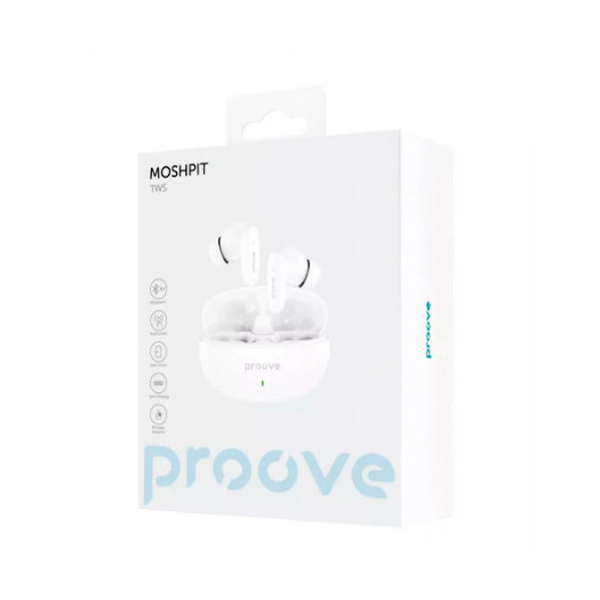 Bluetooth Навушники Proove MoshPit TWS (White)