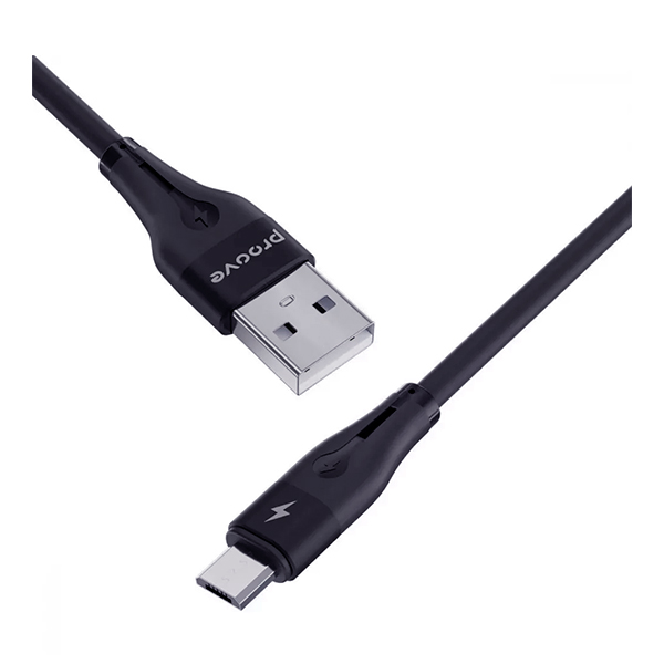 Кабель Proove Soft Silicone Micro USB 2.4A 1m Black