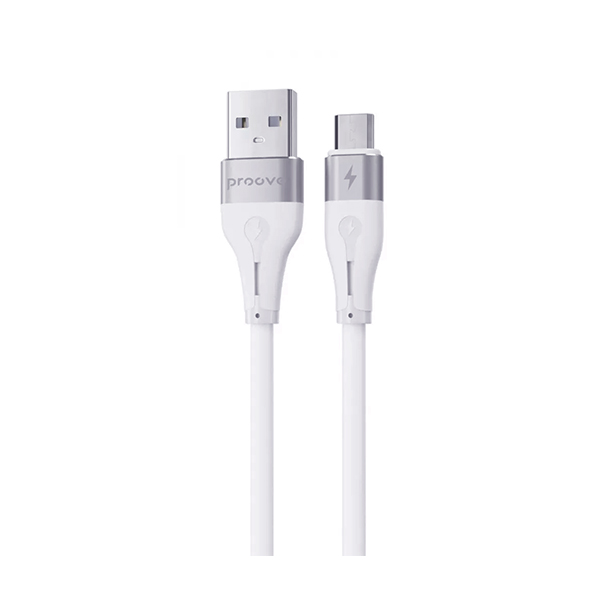 Кабель Proove Soft Silicone Micro USB 2.4A 1m White