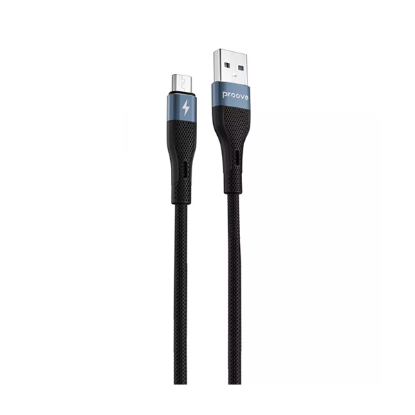 Кабель Proove Light Silicone Micro USB 2.4A 1m Black