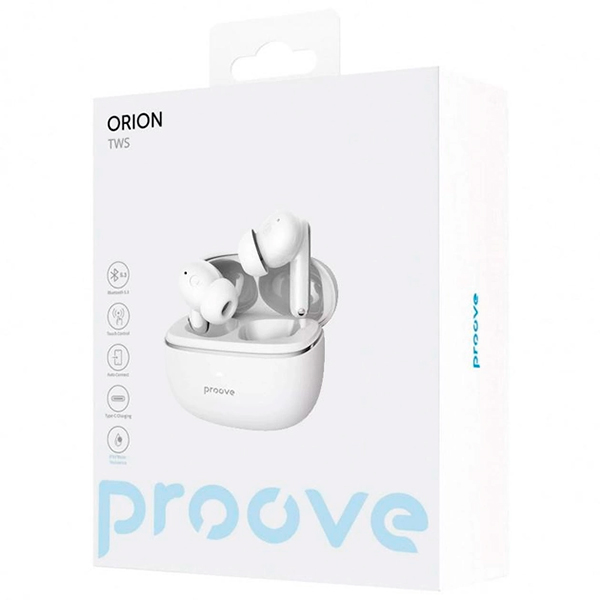 Bluetooth Навушники Proove Orion TWS (White)
