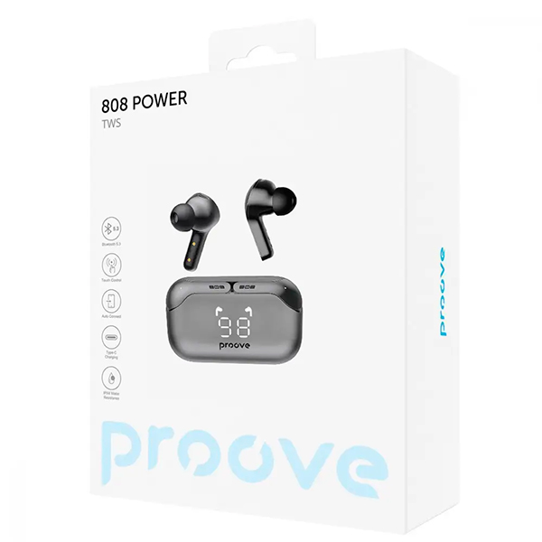Bluetooth Навушники Proove 808 Power TWS (Gray)