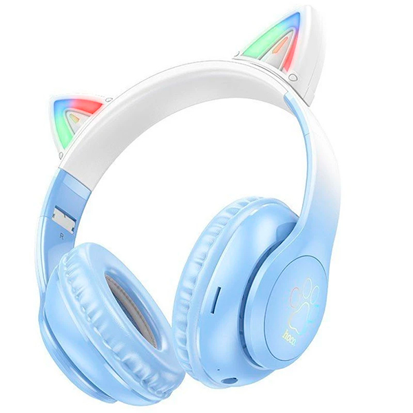 Bluetooth Наушники Hoco W42 Cat ear kids Blue