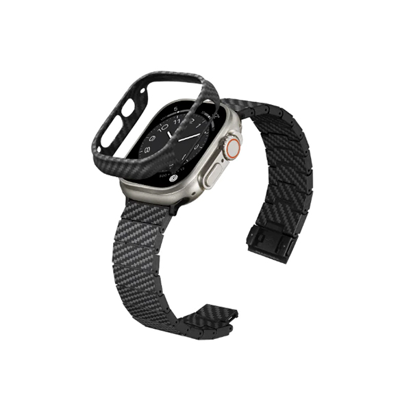 Ремешок Pitaka Carbon Fiber Watch Band Modern Black/Grey for Apple Watch 49/45/44mm (AWB2307)