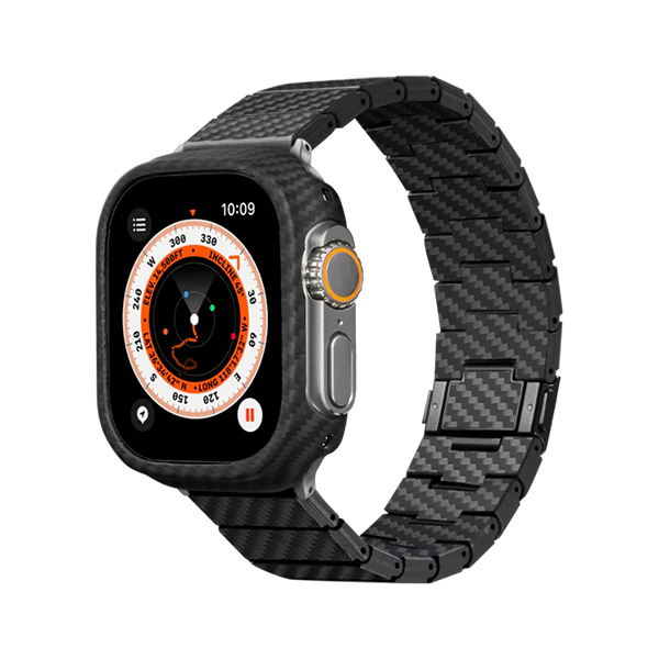 Ремешок Pitaka Carbon Fiber Watch Band Modern Black/Grey for Apple Watch 49/45/44mm (AWB2307)